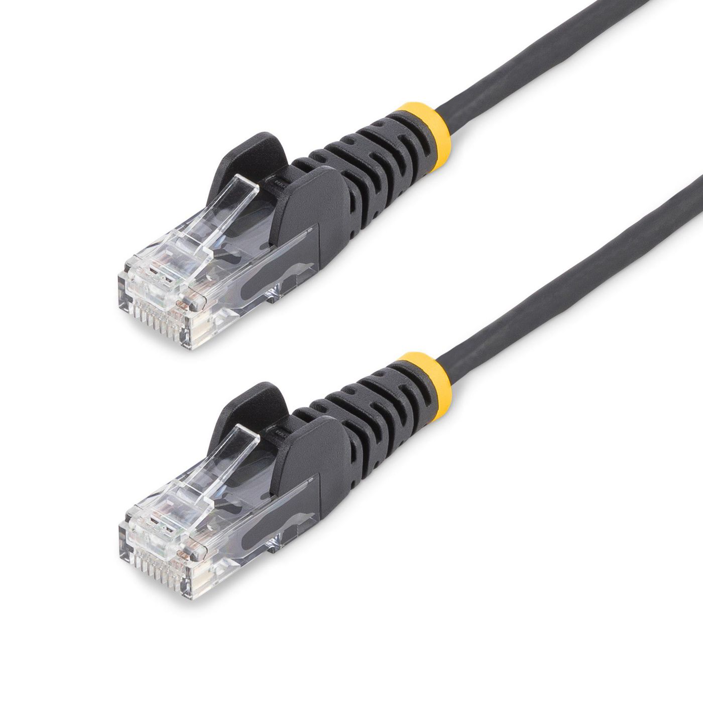 STARTECH.COM 1m Cat6-Kabel - Schlankes Cat6-Patchkabel - Schwarz - Snagless-RJ45-Steckverbinder - LS