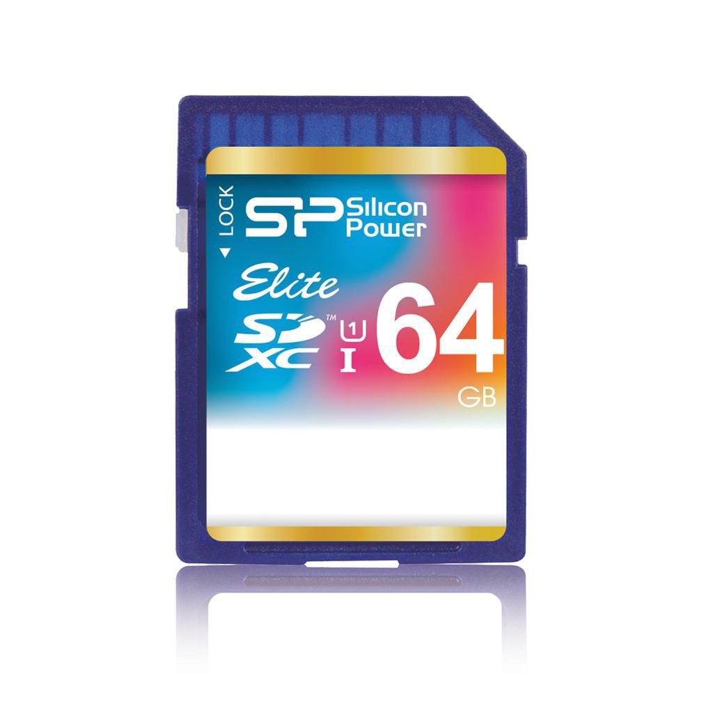 SILICON POWER SD Card 64GB Silicon Power UHS-1 (Elite Class) 10 Retail