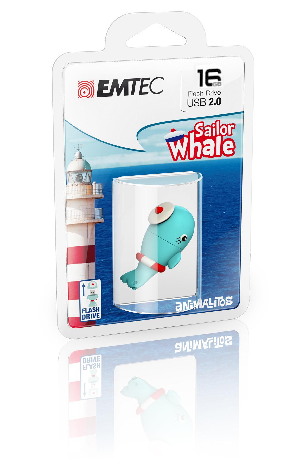 Emtec ECMMD16GM337 W128285889 Sailor Whale Usb Flash Drive 