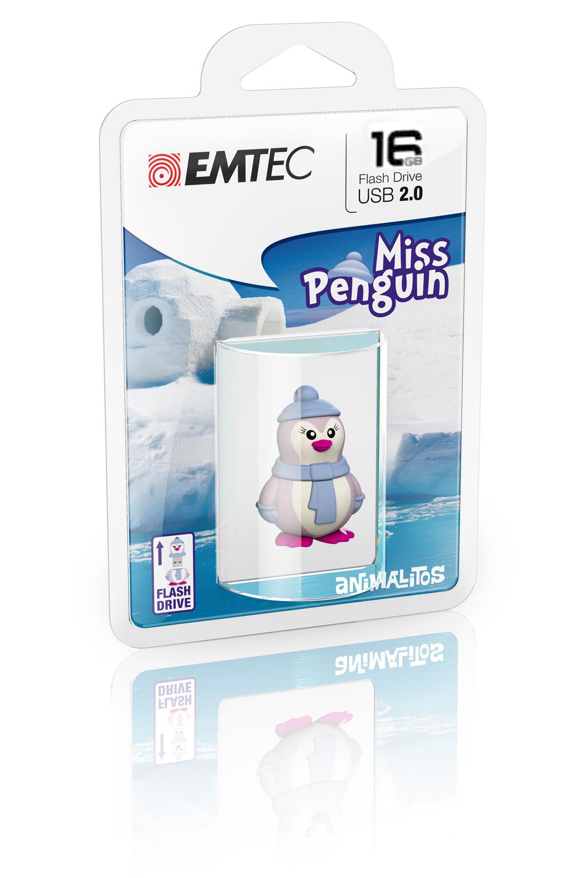 Emtec ECMMD16GM336 W128285888 Miss Penguin Usb Flash Drive 