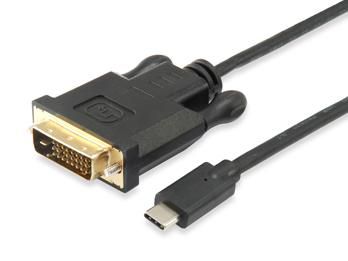 EQUIP 133468 USB Typ C auf DVI-D-Dual-Link Kable Stecker auf Stecker 1.8m