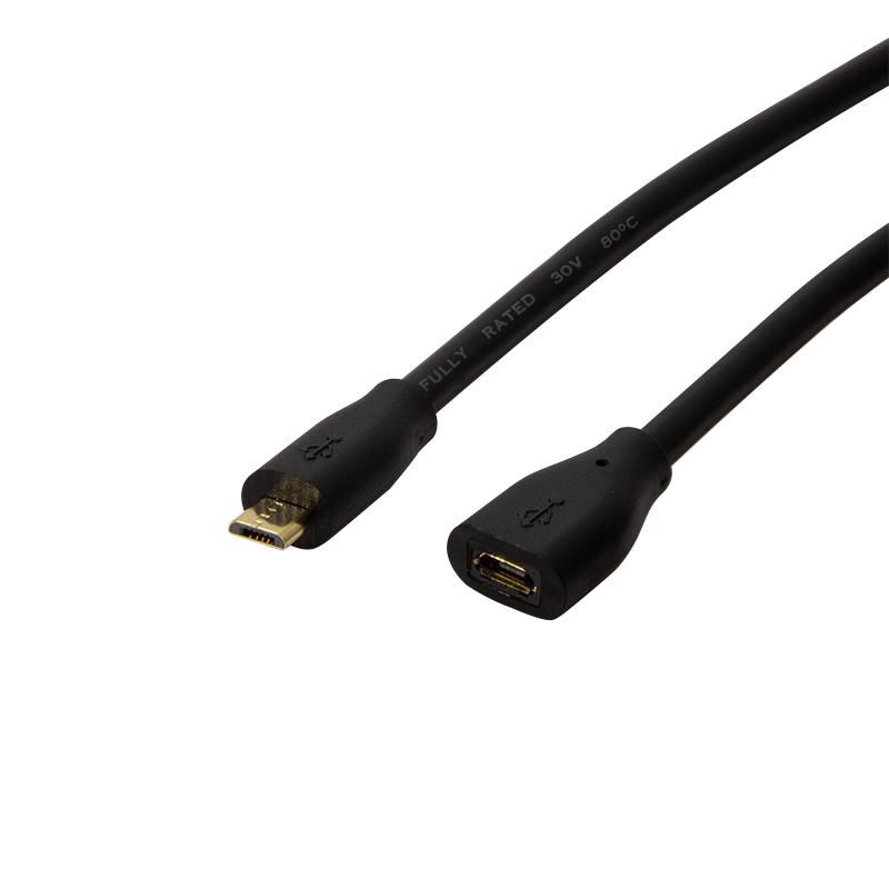 LOGILINK USB 2.0 Verlängerungskabel, Micro-B, 2,0m schwarz