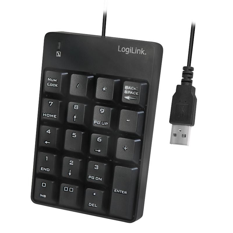 LogiLink ID0184 W128287212 Numeric Keypad Notebook Black 