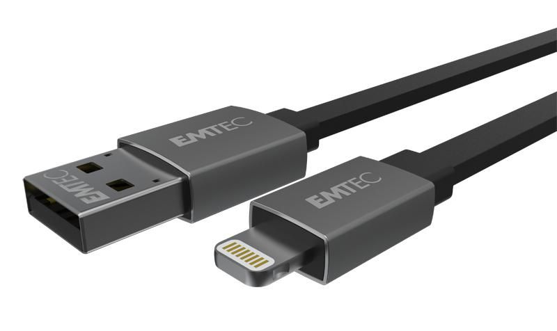 EMTEC T700A - Lightning-Kabel - USB (M) bis Lightning (M) - 1,2m - flach (ECCHAT700AP)