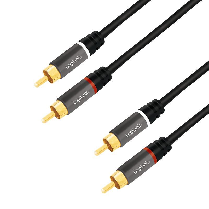 LogiLink CA1207 W128287821 Audio Cable 5 M 2 X Rca Black 