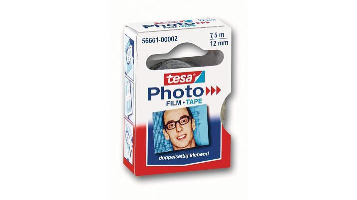 TESA Photo Film, 12 mm x 7,5 m, transparent, Nachfüllpackung Foto-Kleber beidseitig klebend, starker