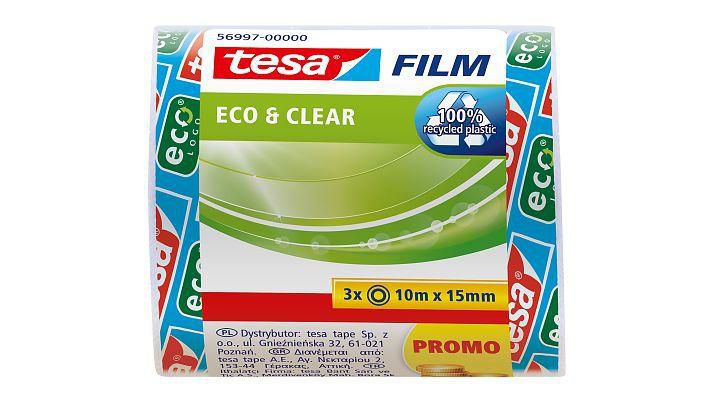 TESA 3xtesafilm Eco+Clear, 10mx15mm