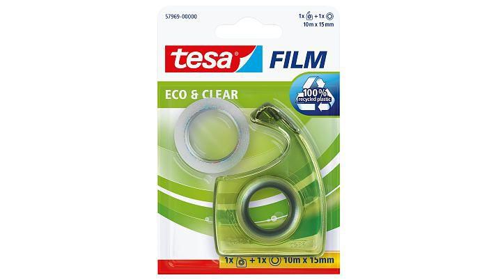 TESA film Handabroller grün + 1 Rolle tesafilm 10m 15mm eco&c