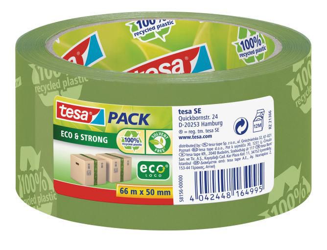 TESA pack Eco & Strong 66m 50mm grün (bedruckt)