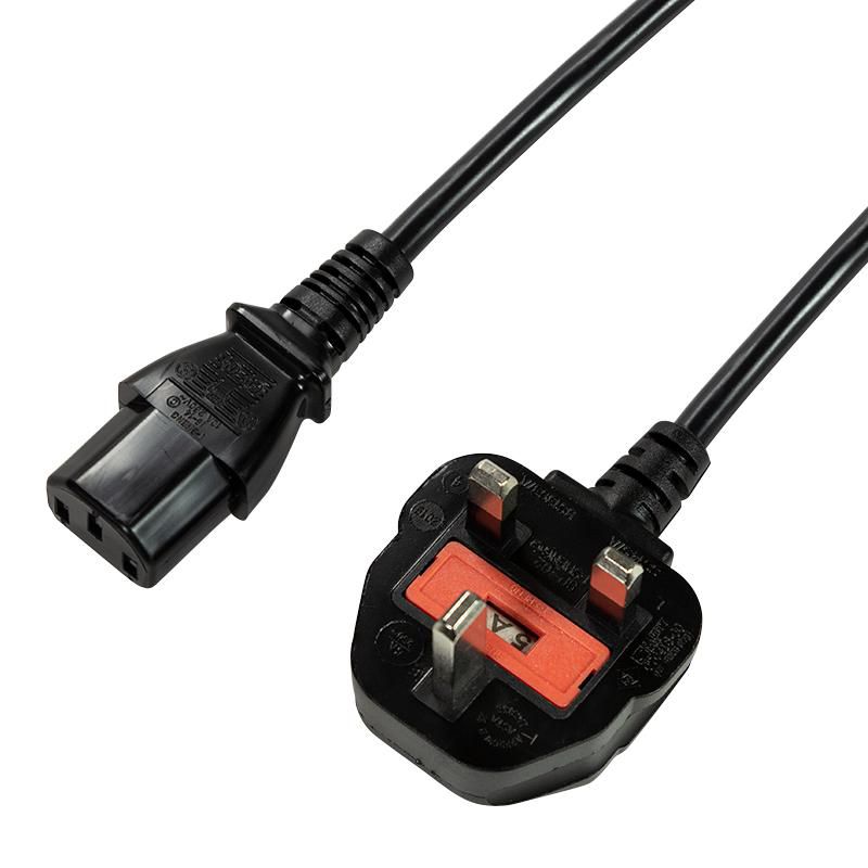 LOGILINK Power Cord, BS 1363-IEC C13, black,  1,80m