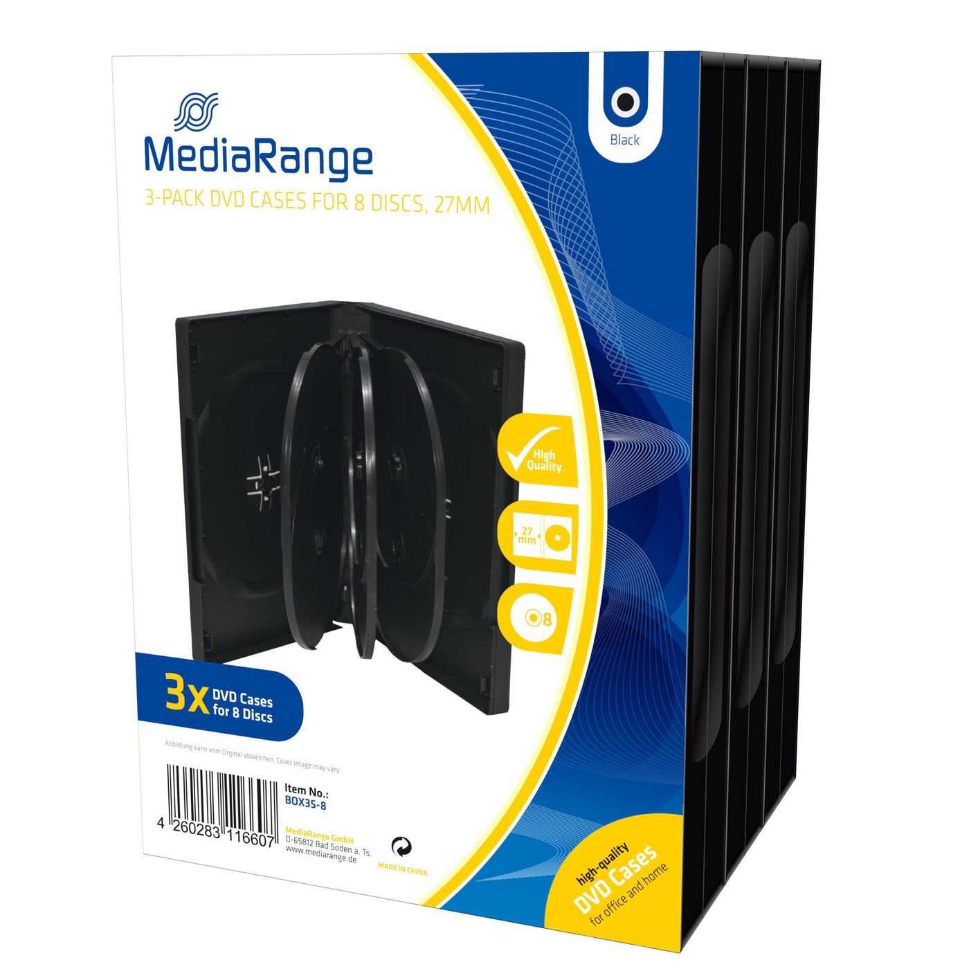 MediaRange BOX35-8 W128288447 Optical Disc Case Jewel Case 