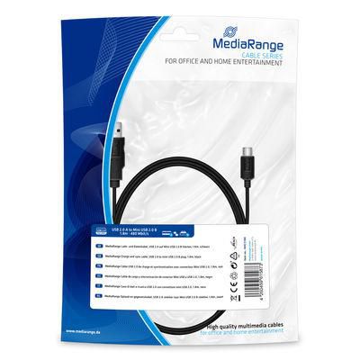 MEDIARANGE Audiokabel 2x 3.3mm Klinkenstecker 1.5m schwarz