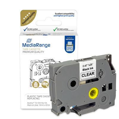 MediaRange MRBTZ131 W128288576 Plastic Tape Cassette, For 