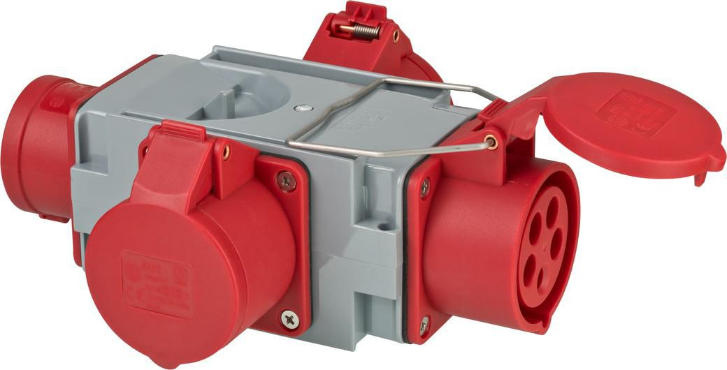 Brennenstuhl 1081640 W128289058 Power Plug Adapter Grey, Red 