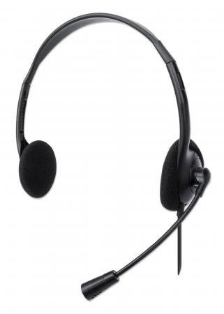 Manhattan 179898 W128290095 Stereo On-Ear Headset Usb, 