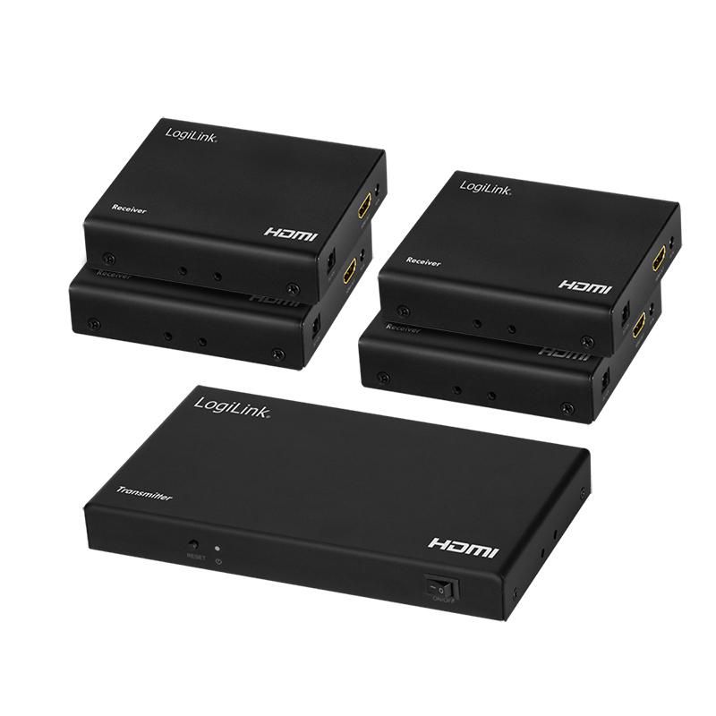 LOGILINK HDMI Extender/Splitter-Set,1x4-Port,70m,4K/60Hz,HDR