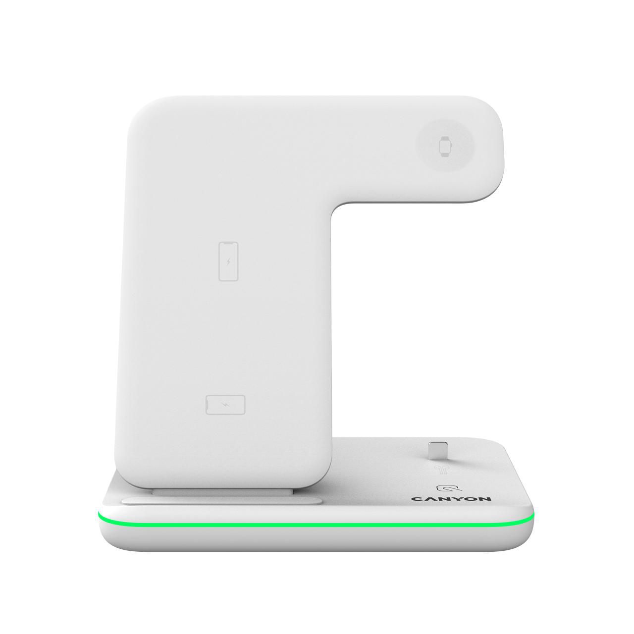 CANYON Ladegerät Wireless Dock 3in1 QI für Apple 15W   white retail