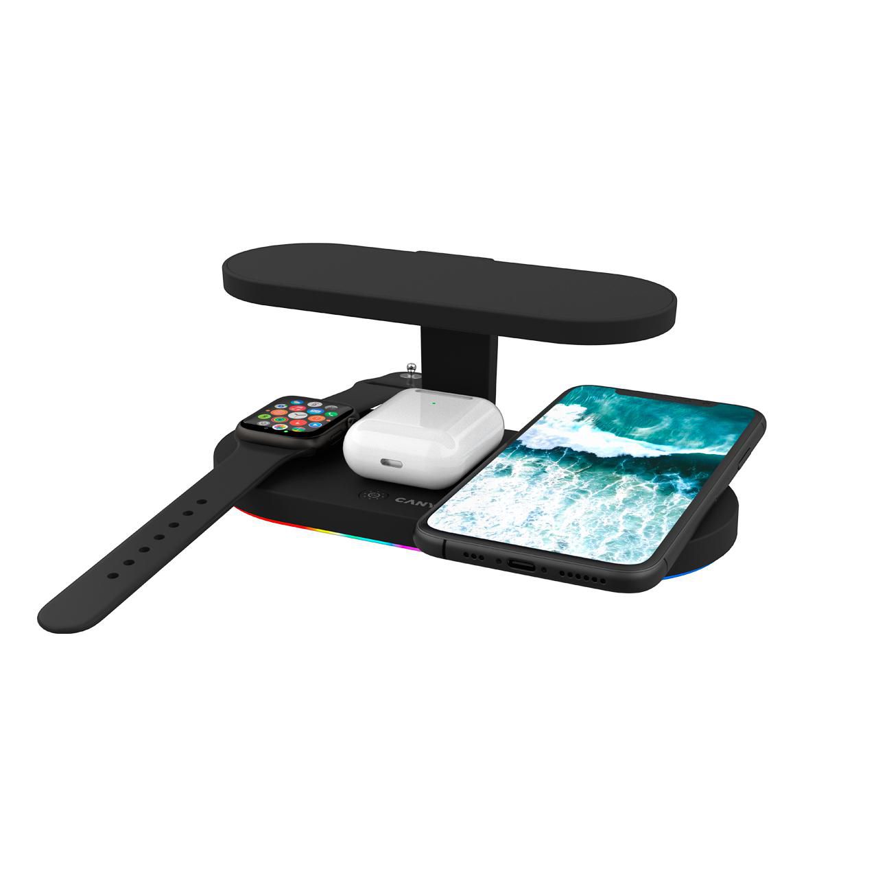 CANYON Ladegerät Wireless Dock 5in1 QI für Apple 15W   black retail