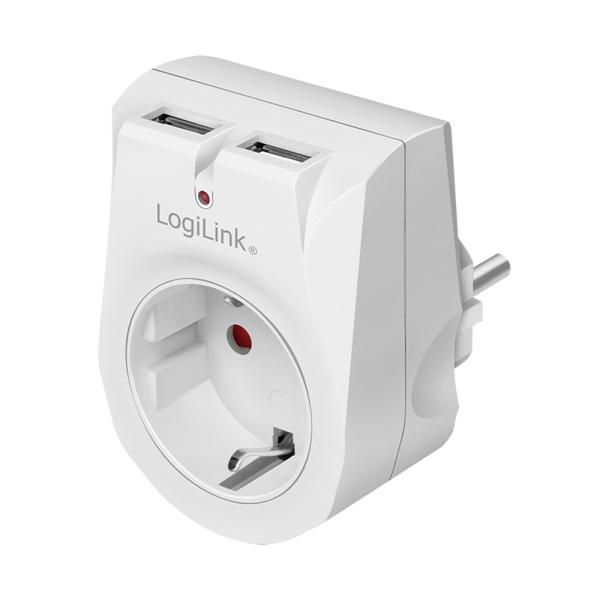 LogiLink PA0246 W128291244 Power Plug Adapter White 