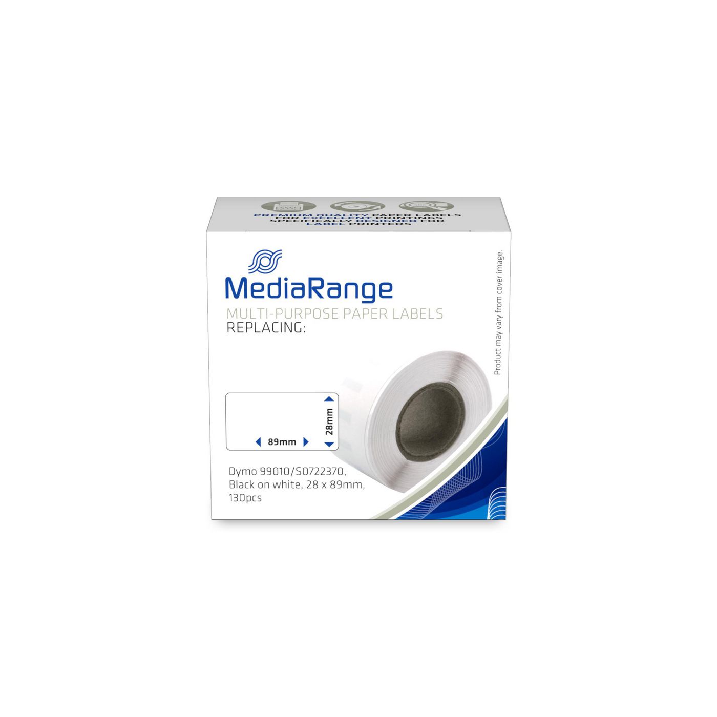 MEDIARANGE Univ.-Papieretiketten Dymo 28x89mm 130 Stk weiß