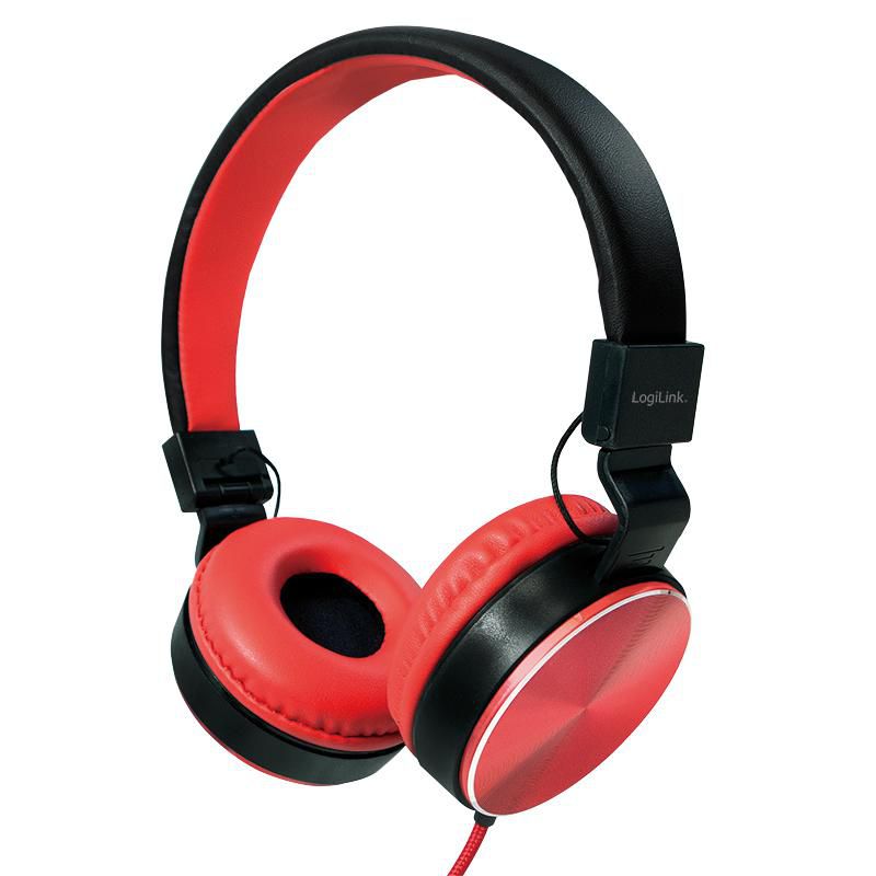 LogiLink HS0049RD W128292119 HeadphonesHeadset Wired 