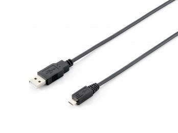 EQUIP USB 2.0 Kabel A-Stecker B-Micro-Stecker 1,8m