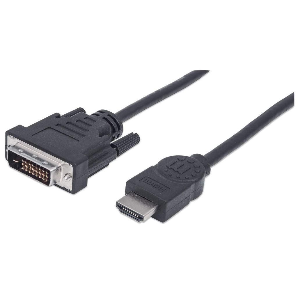 HDMI 1.3 Kabel Manhattan auf DVI-D DualLink St/St  1.8m bulk