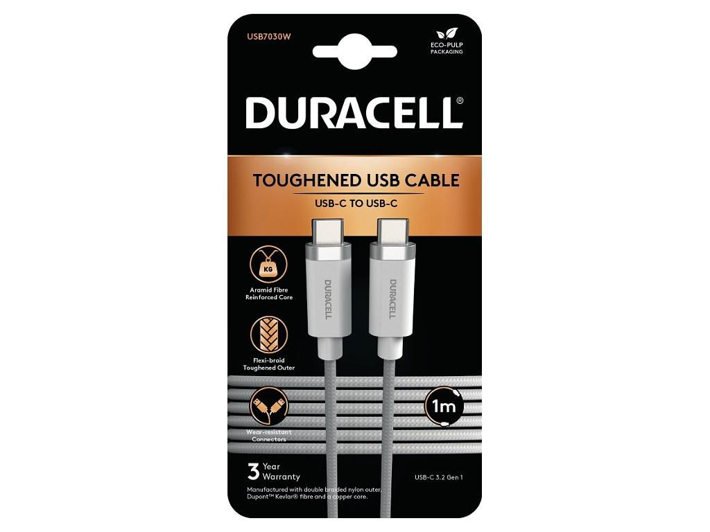 Duracell USB7030W W128297460 Usb Cable White 