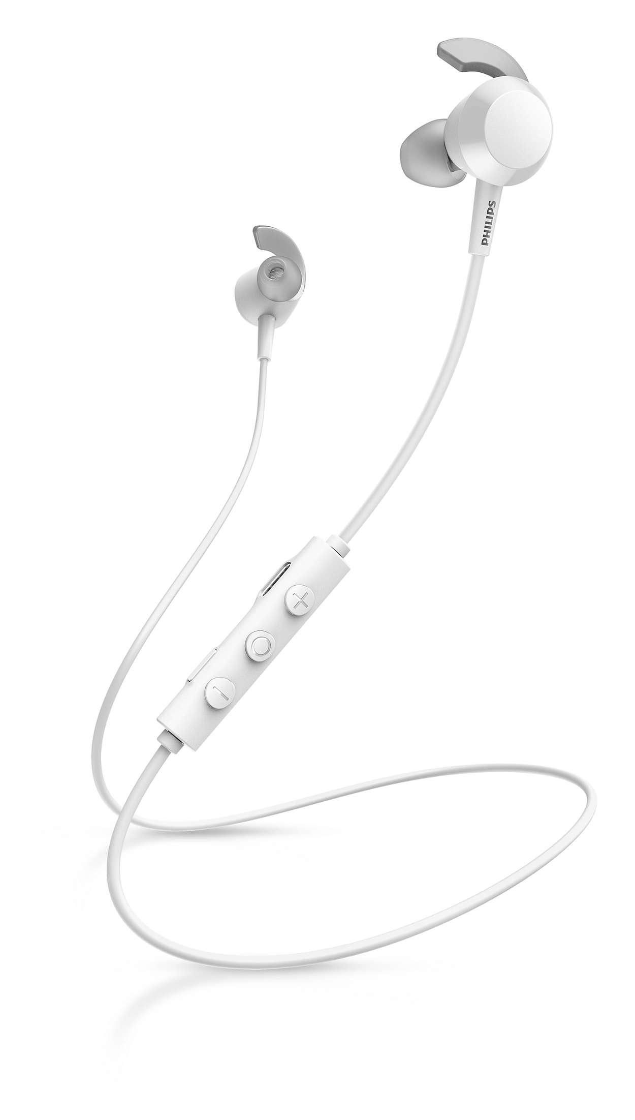 PHILIPS In-ear Headset mit Bluetooth TAE4205WT white