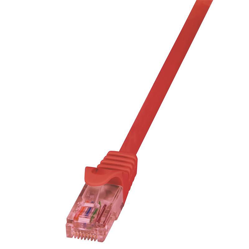 LOGILINK CAT6 U/UTP Patch Cable AWG24 LSZH red 1.00m Prime Line