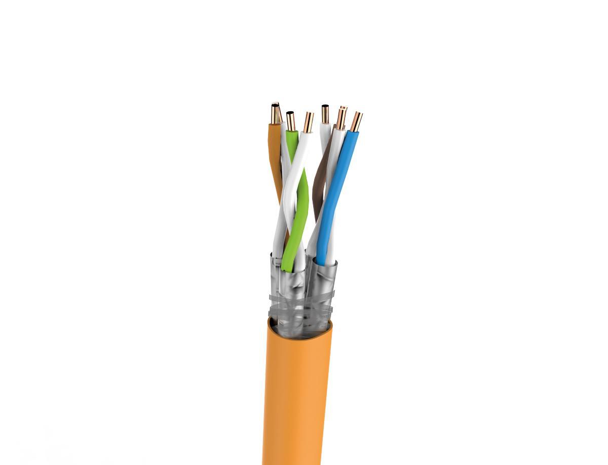 S/FTP LSOH CAT7 ORANGE 23AWG - 1000M FULL COPPER ECA - Warranty: 24M