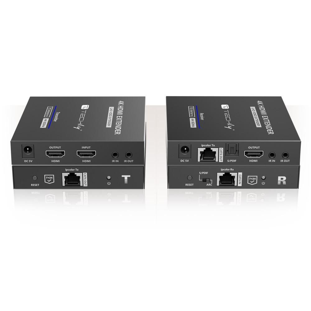 TECHLY HDMI Extender 4K 60Hz über RJ45 bis zu 70m