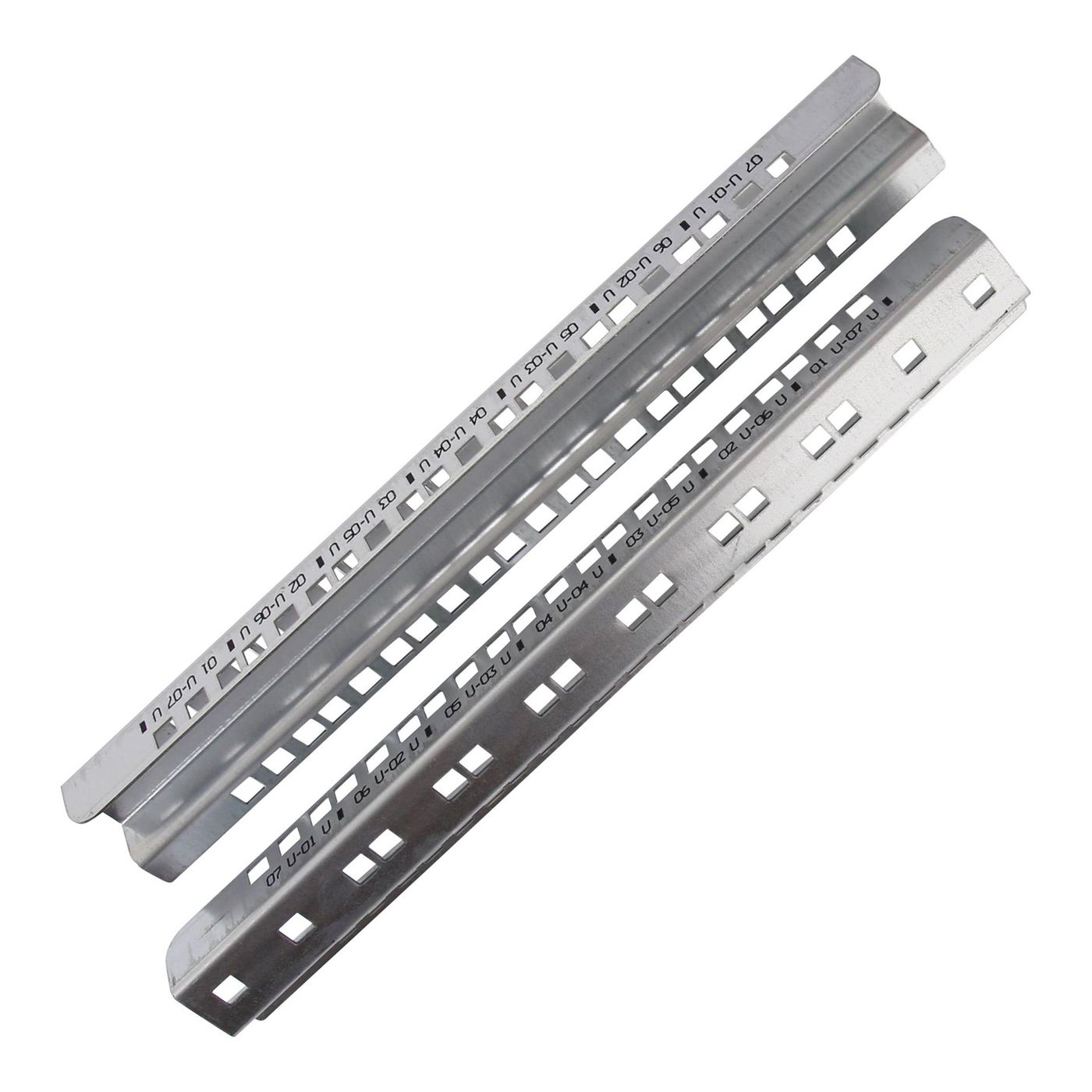 7U 19in Installation Rails - Galvanized - 1 Set (2pcs)