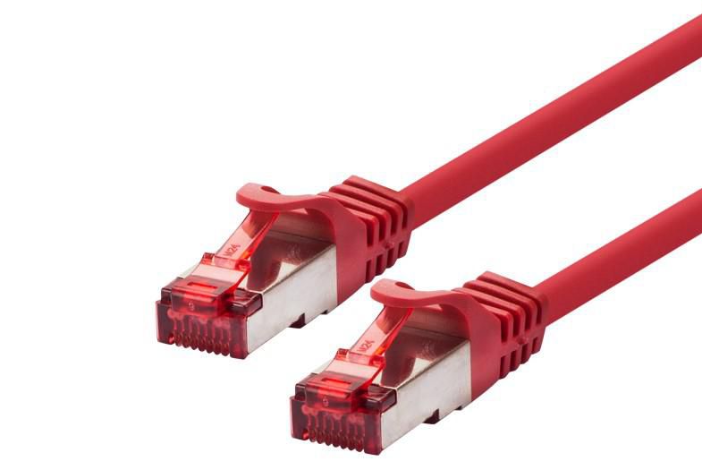 PATCH CABLE S/FTP PIMF 0.30M - - CAT6 - RED - Warranty: 24M