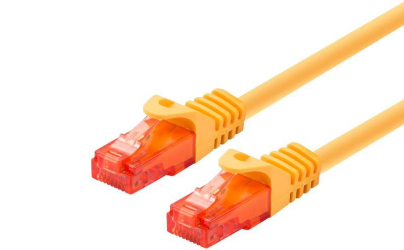PATCH CABLE U/UTP CAT6 - 1M - YELLOW - Warranty: 24M