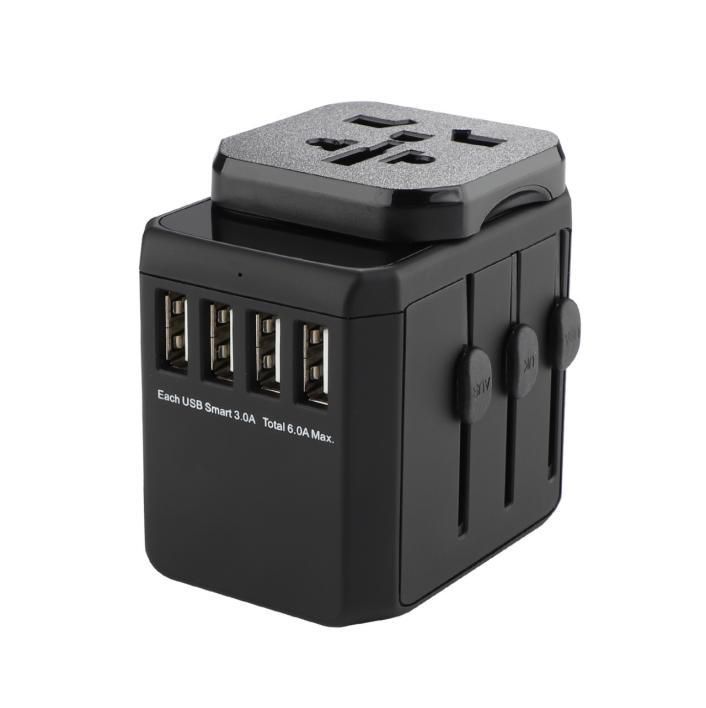 MICROCONNECT World Travel Adapter 4 USB A ports with Universal to EU - ports - with Universal to EU