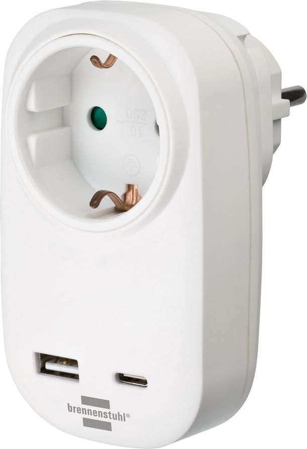 Brennenstuhl 1508210 W128328504 Power Plug Adapter White 