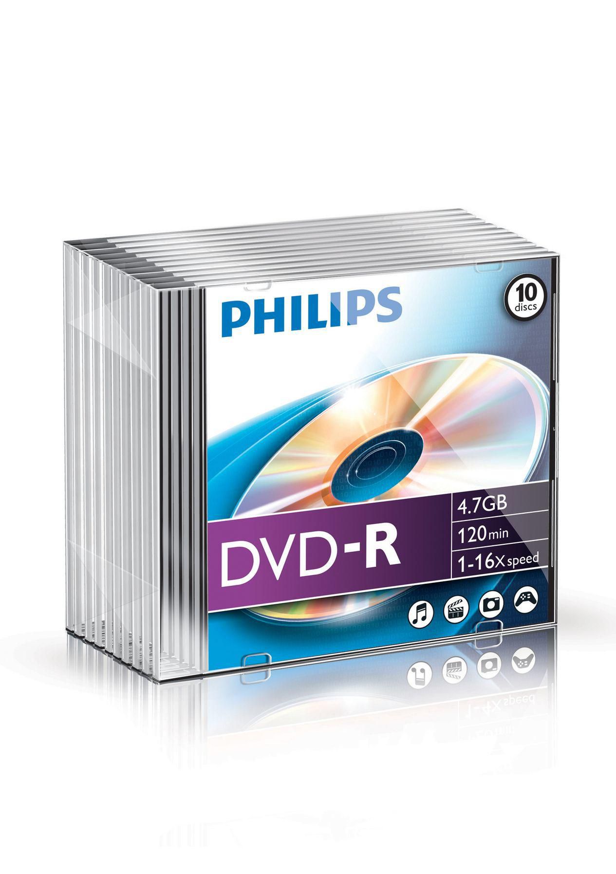 PHILIPS DVD-R 4.7GB 16X 10er Pack
