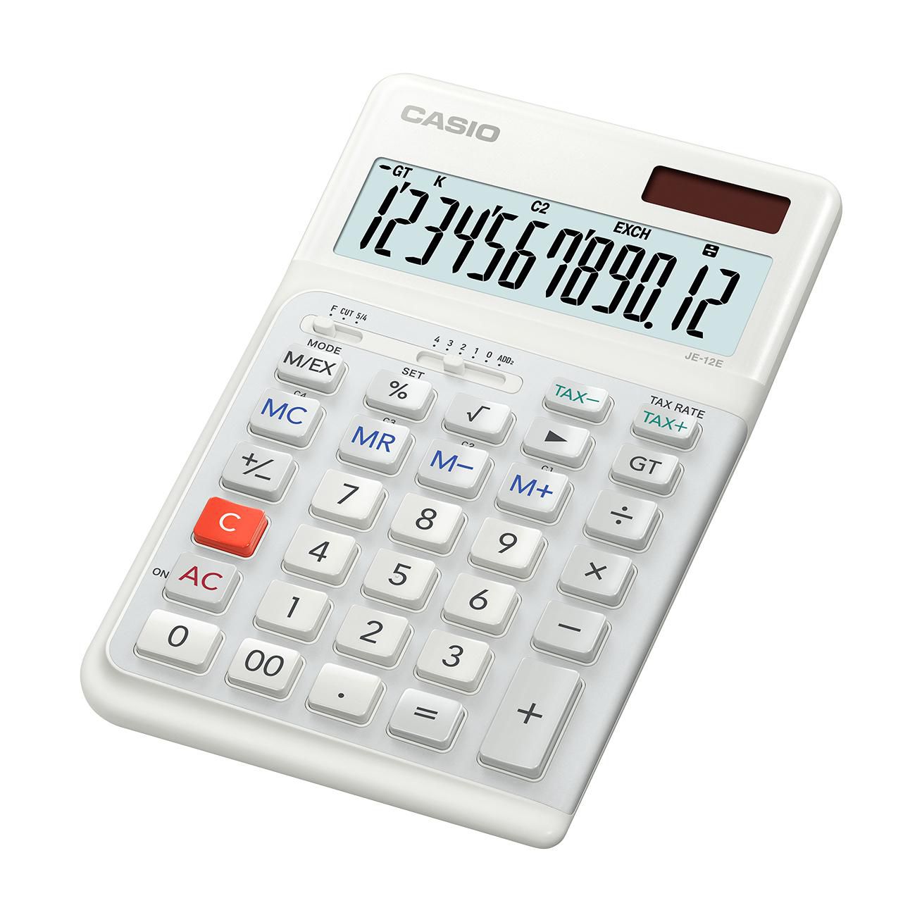 Casio JE-12E-WE W128329673 Calculator Desktop Basic White 