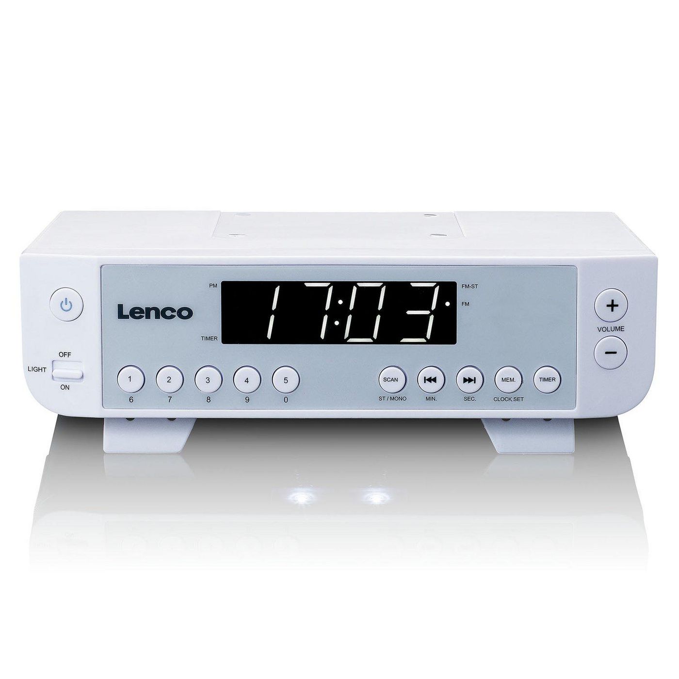 Lenco KCR11WH W128329680 Kcr-11 Portable Analog White 
