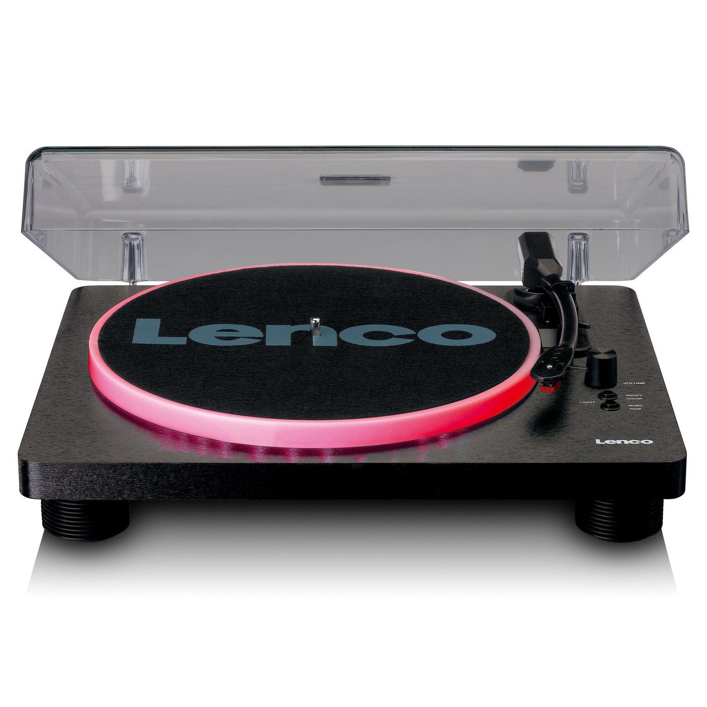 Lenco LS-50LEDBK W128329726 Audio Turntable Belt-Drive 