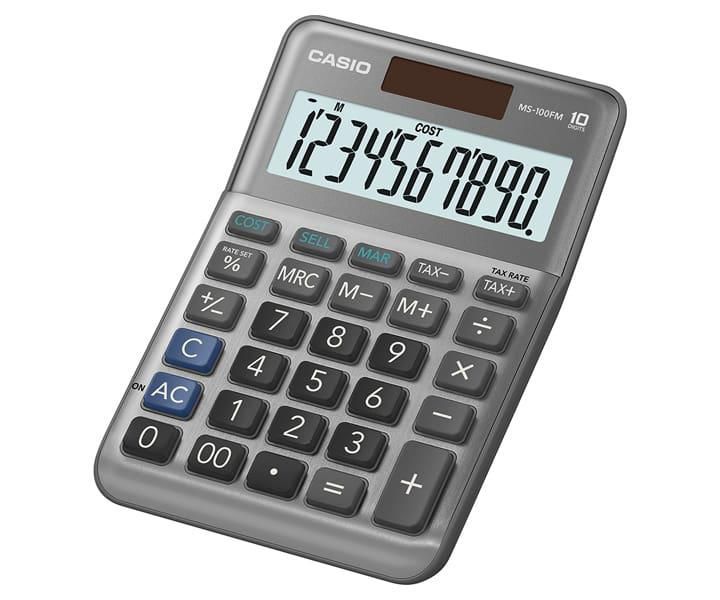 Casio MS-100FM W128329753 Calculator Desktop Basic Grey 