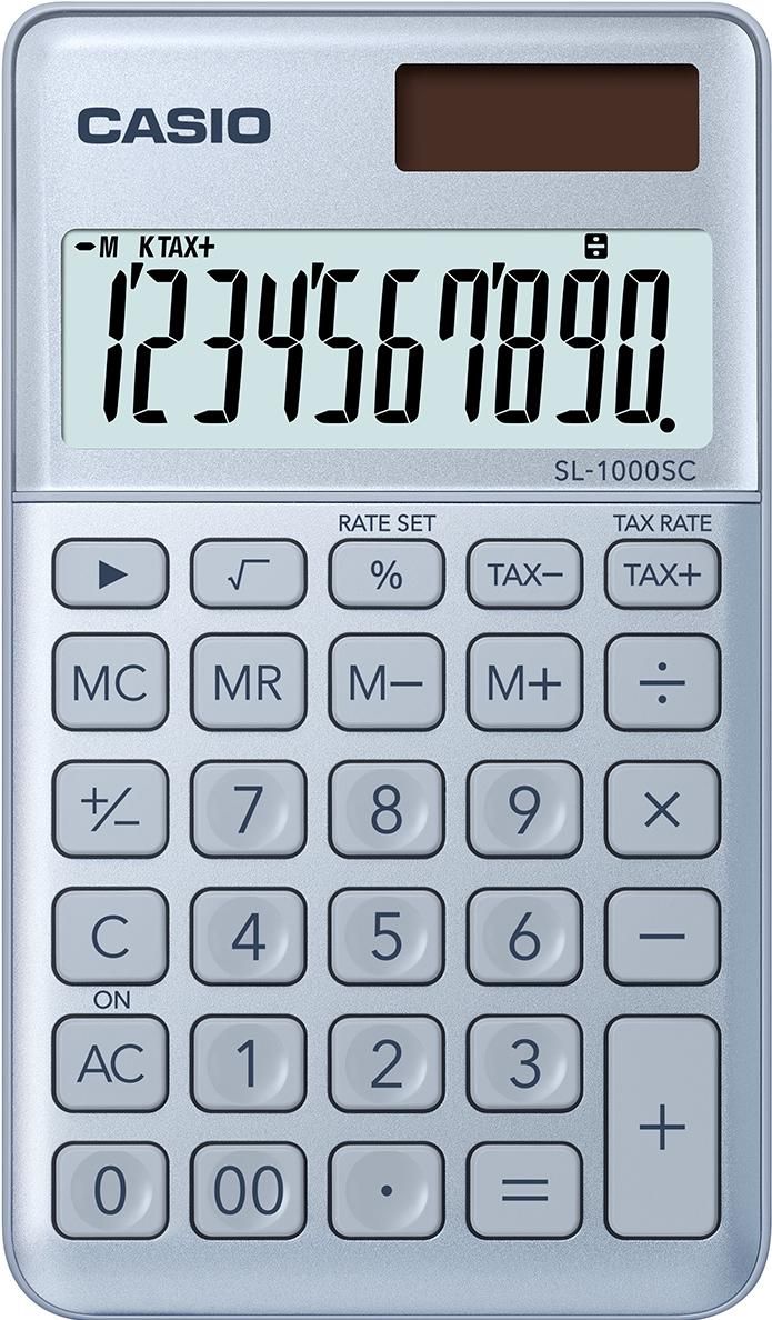 Casio SL-1000SC-BU W128329834 Calculator Pocket Basic Black 