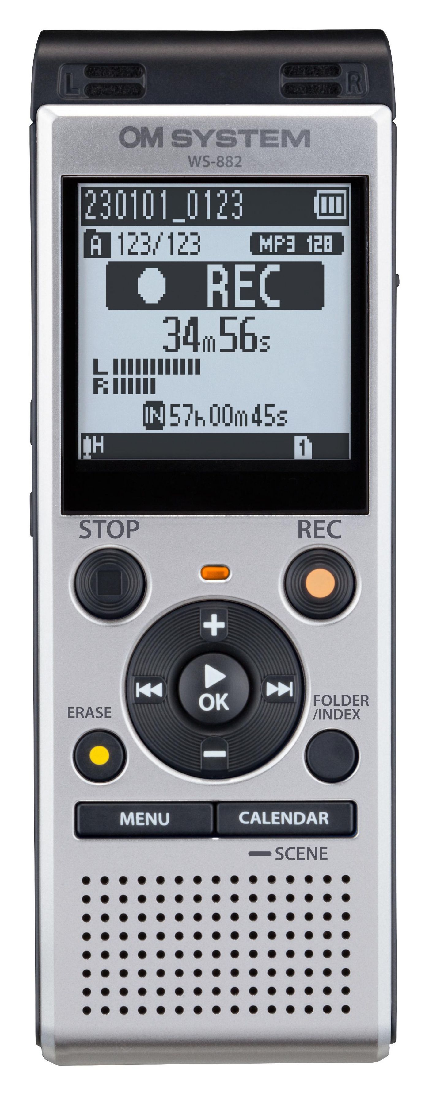 Voice Recorder Ws-882 Stereo 4GB Silver With Batteries