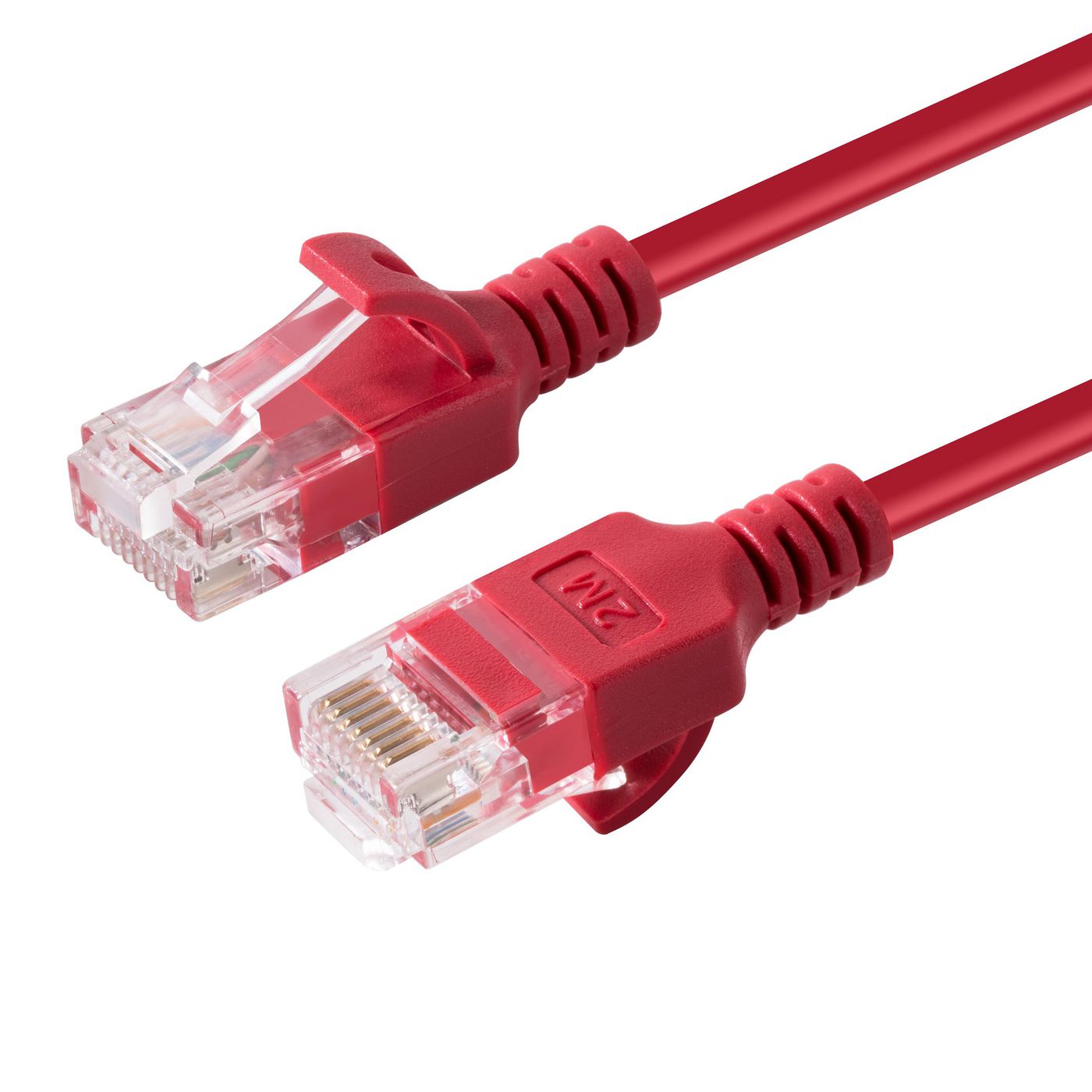 MICROCONNECT U/UTP CAT6A Slim 1M Red