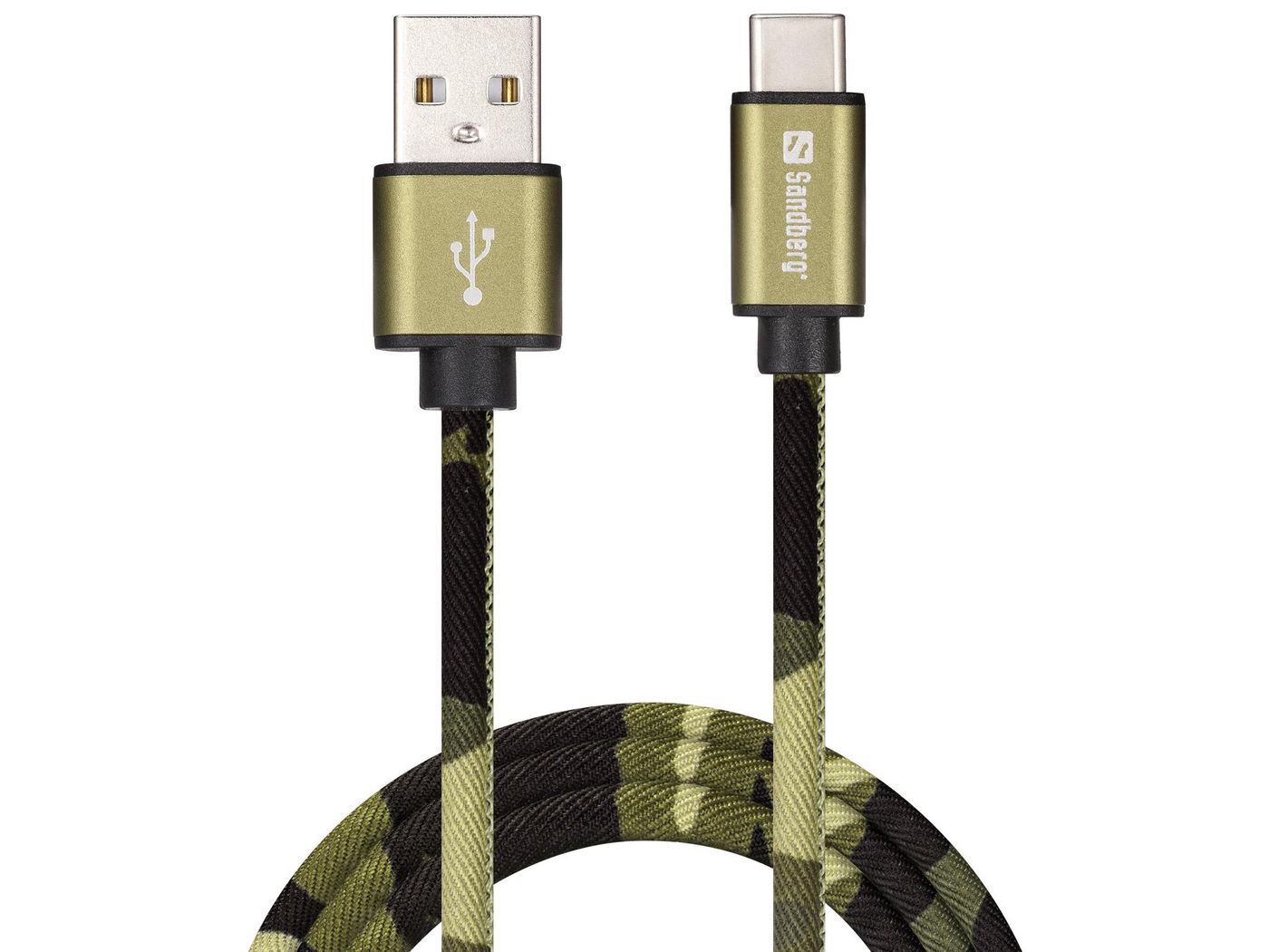 USB-C Green Camouflage Cable 1m