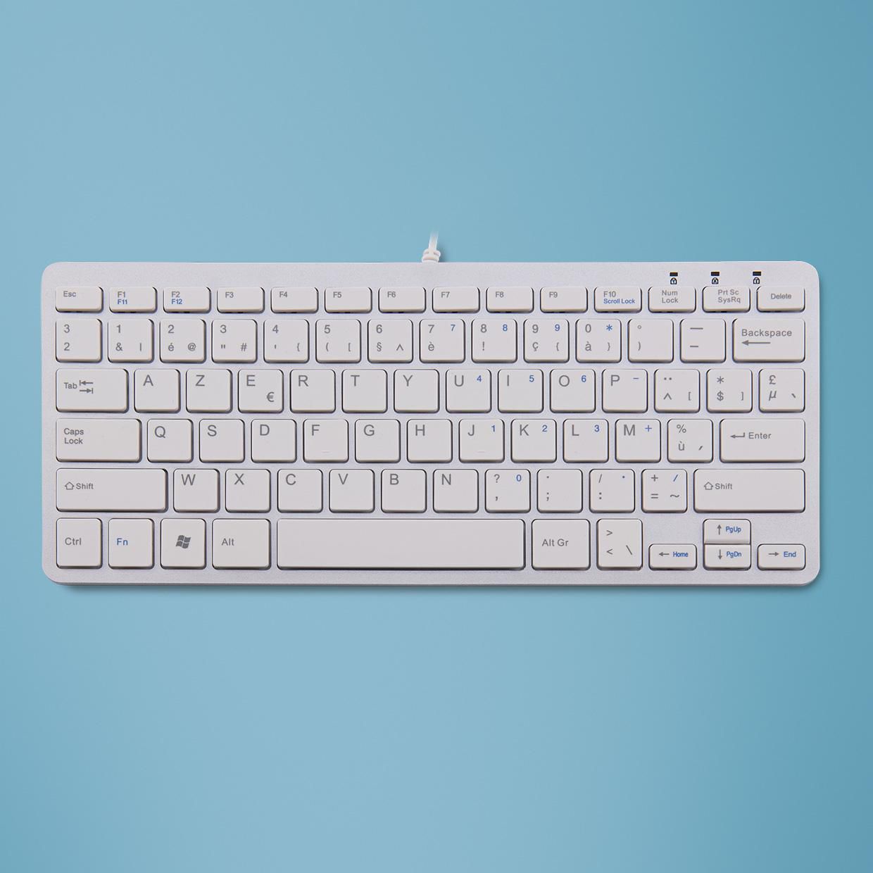 R-Go-Tools RGOECBEW Compact Keyboard, BE, white 