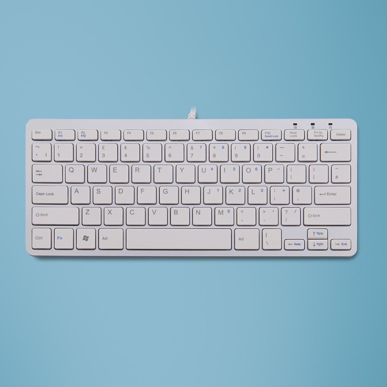 R-Go-Tools RGOECUKW Compact Keyboard, UK, white 