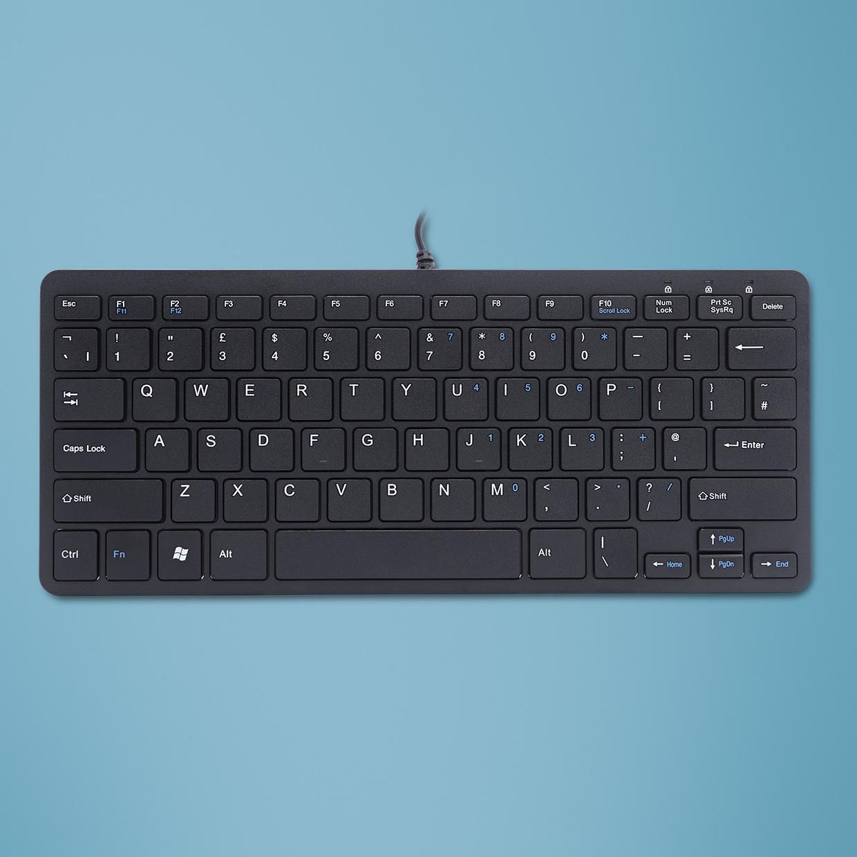 R-Go-Tools RGOECUKBL Compact Keyboard, UK, black 