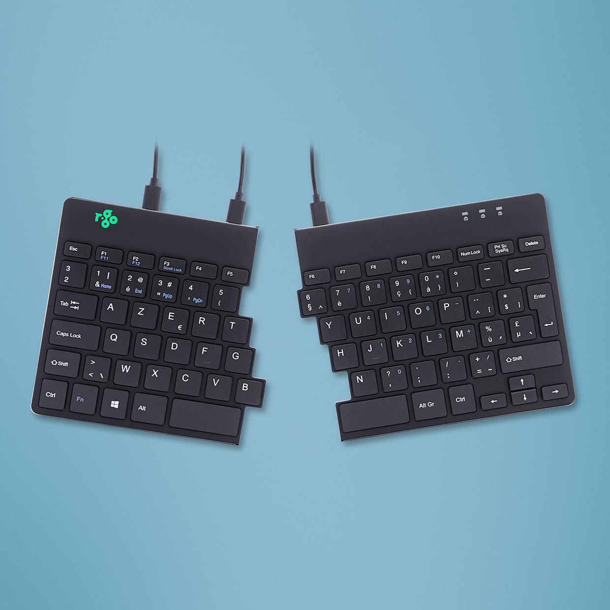 R-Go-Tools RGOSP-BEWIBL Split Keyboard, BE, black 